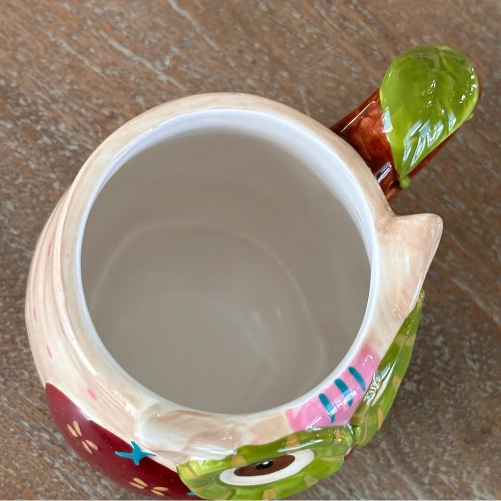 Pier 1 Imports Olli The Owl Ceramic Mug Large Painted 16 oz.